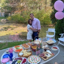 Jackie and Brendan at Gluten-Free Gender Reveal Party