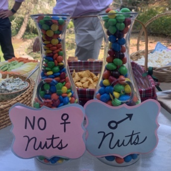 No Nuts and Nuts at Gluten-Free Gender Reveal Party
