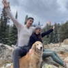 Jackie, Brendan, and Odie in Big Sky Montana!