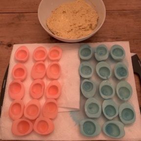 Making gluten-free Colorful Deviled Eggs