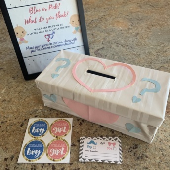 Boy or Girl Voting Stickers for Gluten-Free Gender Reveal Party
