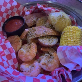 Gluten-free seafood boil from Shem Creek Crab House