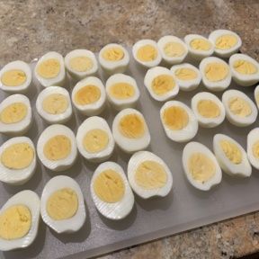 Making Newborn Baby Deviled Eggs