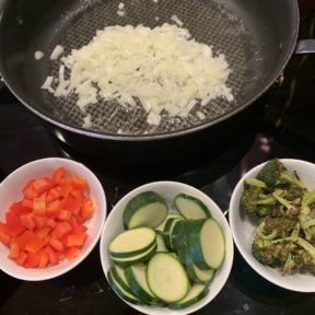 Making Veggie Baked Spaghetti