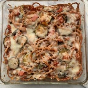 Gluten-free Veggie Baked Spaghetti