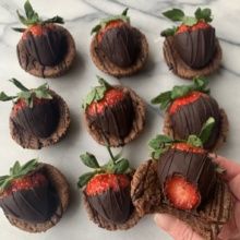 Gluten-free Chocolate Strawberry Brownie Bowls