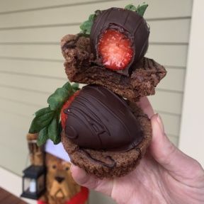 Ready to eat Chocolate Strawberry Brownie Bowls