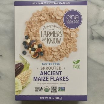 Gluten-free sprouted ancient maize flakes cereal by One Degree Organic Foods