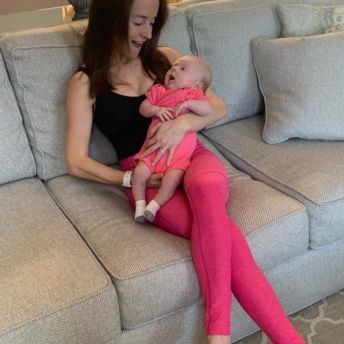 Chloe and Mommy in pink