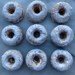 Gluten-free Baked Powdered Sugar Donuts