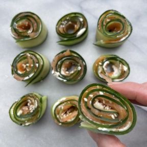 Gluten-free Smoked Salmon Cucumber Roll Ups
