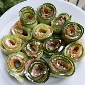 Smoked Salmon Cucumber Roll Ups