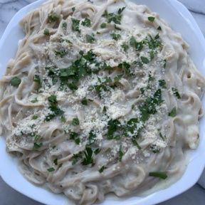 Delicious gluten-free Fettuccine Alfredo