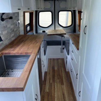 Our kitchen in the van