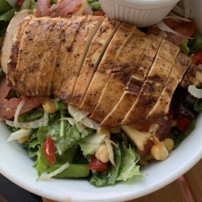 Gluten-free grilled chicken salad from Sweet Pea's Cafe