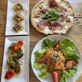 Gluten-free pizza and appetizers from Table 104