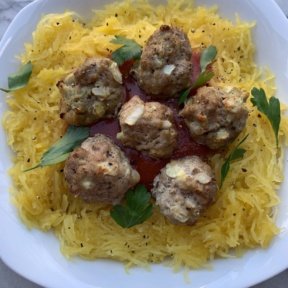 Gluten-free Turkey Meatballs with Spaghetti Squash