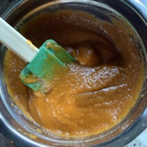 Gluten-free pumpkin batter for Pumpkin Brownies