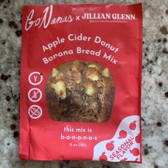 Gluten-free apple cider donut banana bread mix by GoNanas