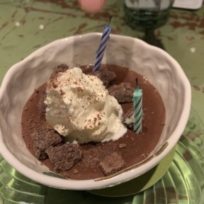 Mexican chocolate pudding from Happy Monkey
