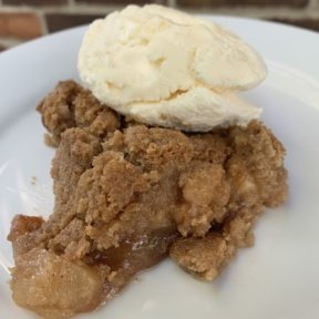 A slice of gluten-free Apple Crumble