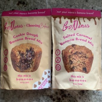 Gluten-free vegan banana bread mixes by GoNanas