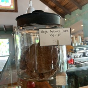 Gluten-free ginger molasses cookie from Moondog Cafe