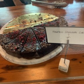 Gluten-free flourless chocolate cake from Moondog Cafe