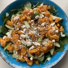 Roasted Squash & Pear Salad with Lemon-Mustard Dressing