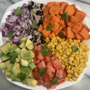 Gluten-free paleo Vegetarian Burrito Bowl