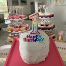 Chloe's gluten-free birthday cake! Smash cake!