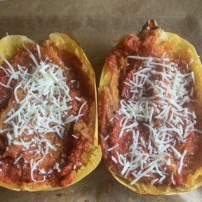 Ready to bake spaghetti squash