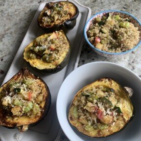 Gluten-free Quinoa Stuffed Acorn Squash