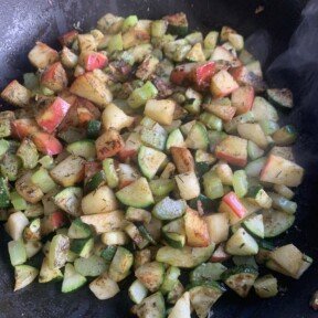 Making Quinoa Stuffed Acorn Squash