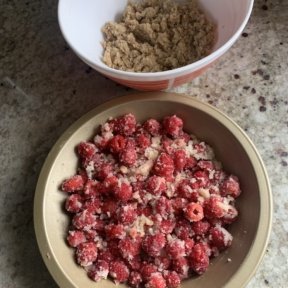 Here's the raspberry filling and crumble to make Raspberry Crumble