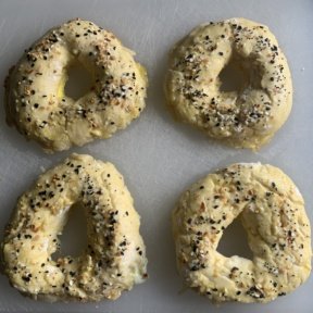 Added everything bagel seasoning to Gluten Free Bagels