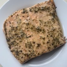 Delicious gluten free Baked Salmon with Lemon and Herbs
