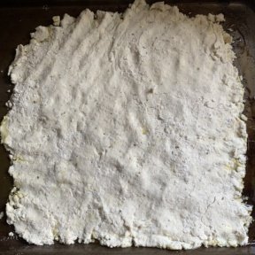 Gluten-free pizza crust for Healthy Pizza is ready for the oven