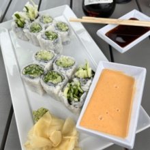 Gluten-free sushi from The Seafood Shanty in Edgartown