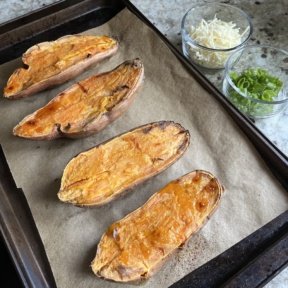 Ready to make Twice Baked Sweet Potatoes