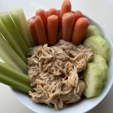 Gluten-free Slow Cooker Buffalo Chicken with veggies