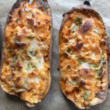 Gluten-free paleo Twice Baked Sweet Potatoes