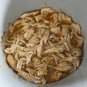Shredded Slow Cooker Buffalo Chicken