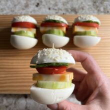 Gluten-free egg burgers as sliders!