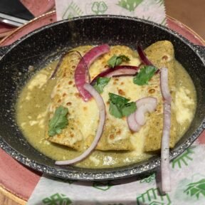 Gluten-free chicken enchiladas from Tortazo