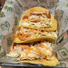 Glulten-free shrimp tacos from Tortazo