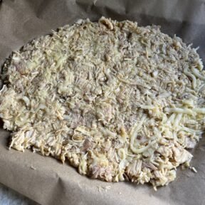 Making the crust for Chicken Crust Pizza
