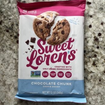 Gluten-free vegan chocolate chunk cookie dough by Sweet Loren's