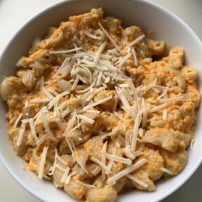 Delicious gluten-free Hidden Carrot Mac & Cheese