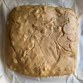 Gluten-free Carrot Banana Cake out of the oven